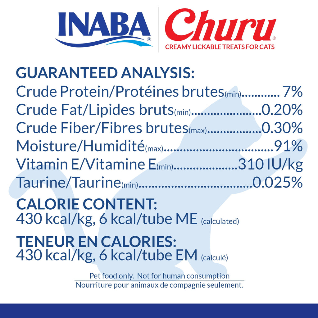 INABA Churu Cat Treats, Lickable, Squeezable Creamy Purée with Vitamin E, 0.5 Ounces per Tube, 120 Tubes Total, Chicken Variety