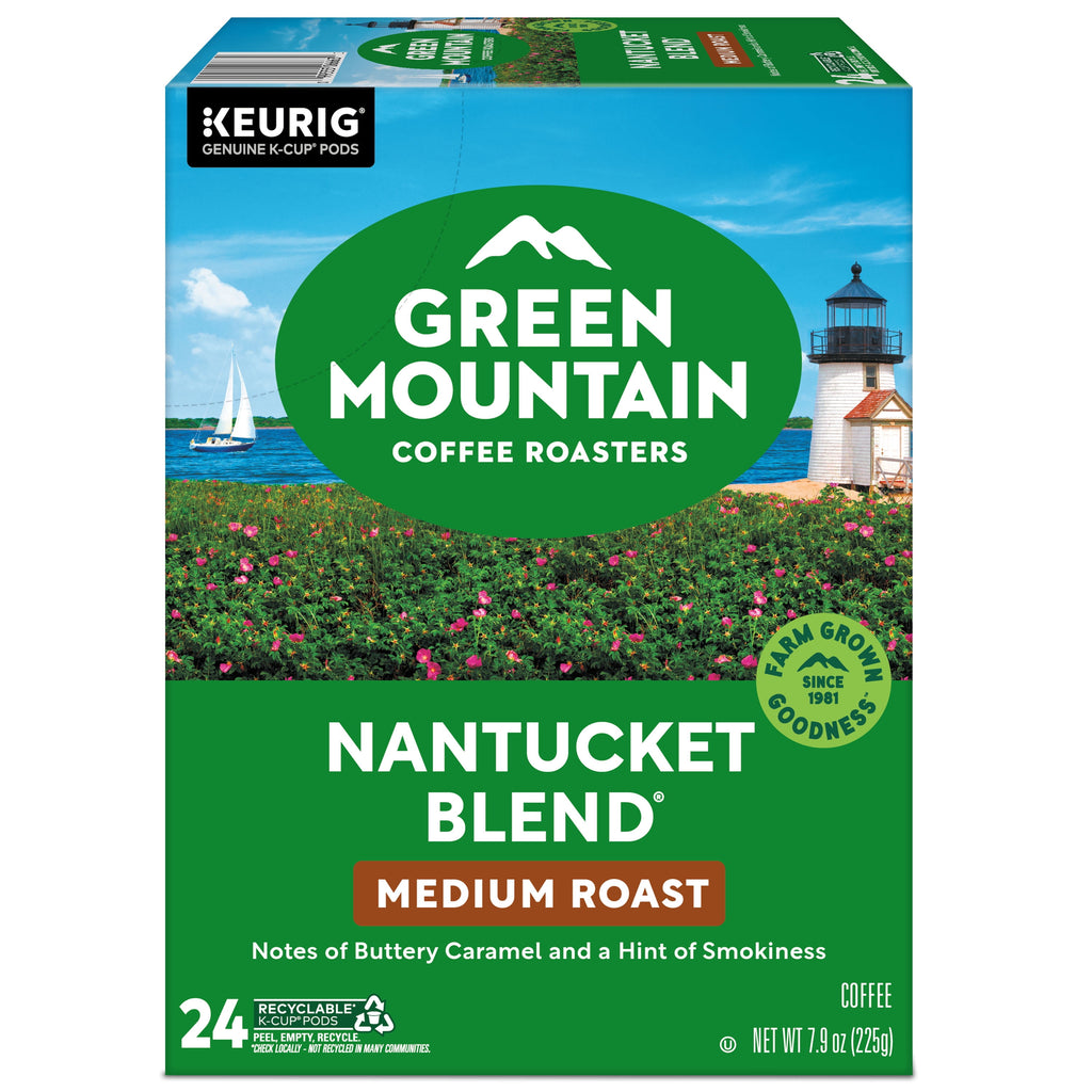 (4 pack) Green Mountain Coffee Roasters, Nantucket Blend Medium Roast K-Cup Coffee Pods, 24 Count