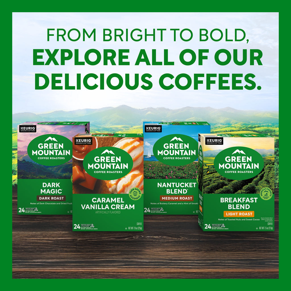 (4 pack) Green Mountain Coffee Roasters, Nantucket Blend Medium Roast K-Cup Coffee Pods, 24 Count