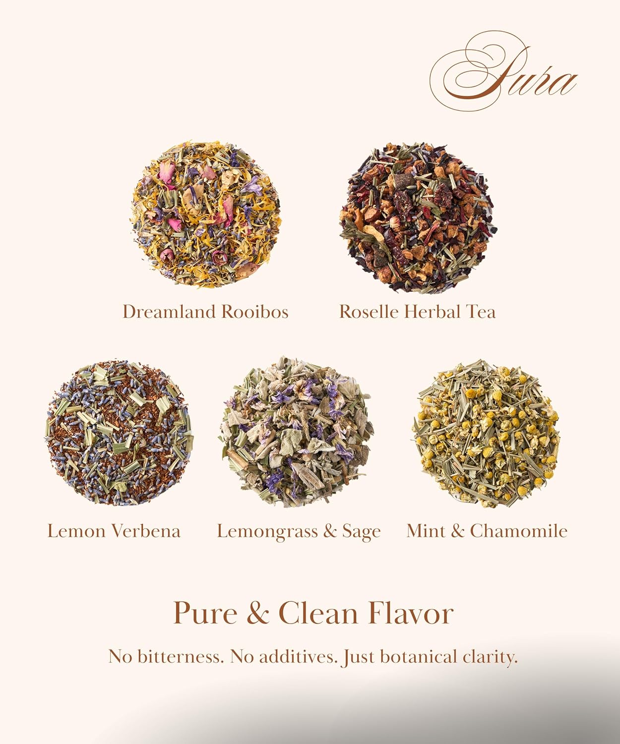 Decaf Herbal Tea Sampler – EZR Leaf 22ct Caffeine-Free Pyramid Bags, Assorted Fruit & Floral Blends with Lemon Verbena, Chamomile Mint, Dreamland, Roselle – Variety Tea Assotment Gift Set for Tea Lovers