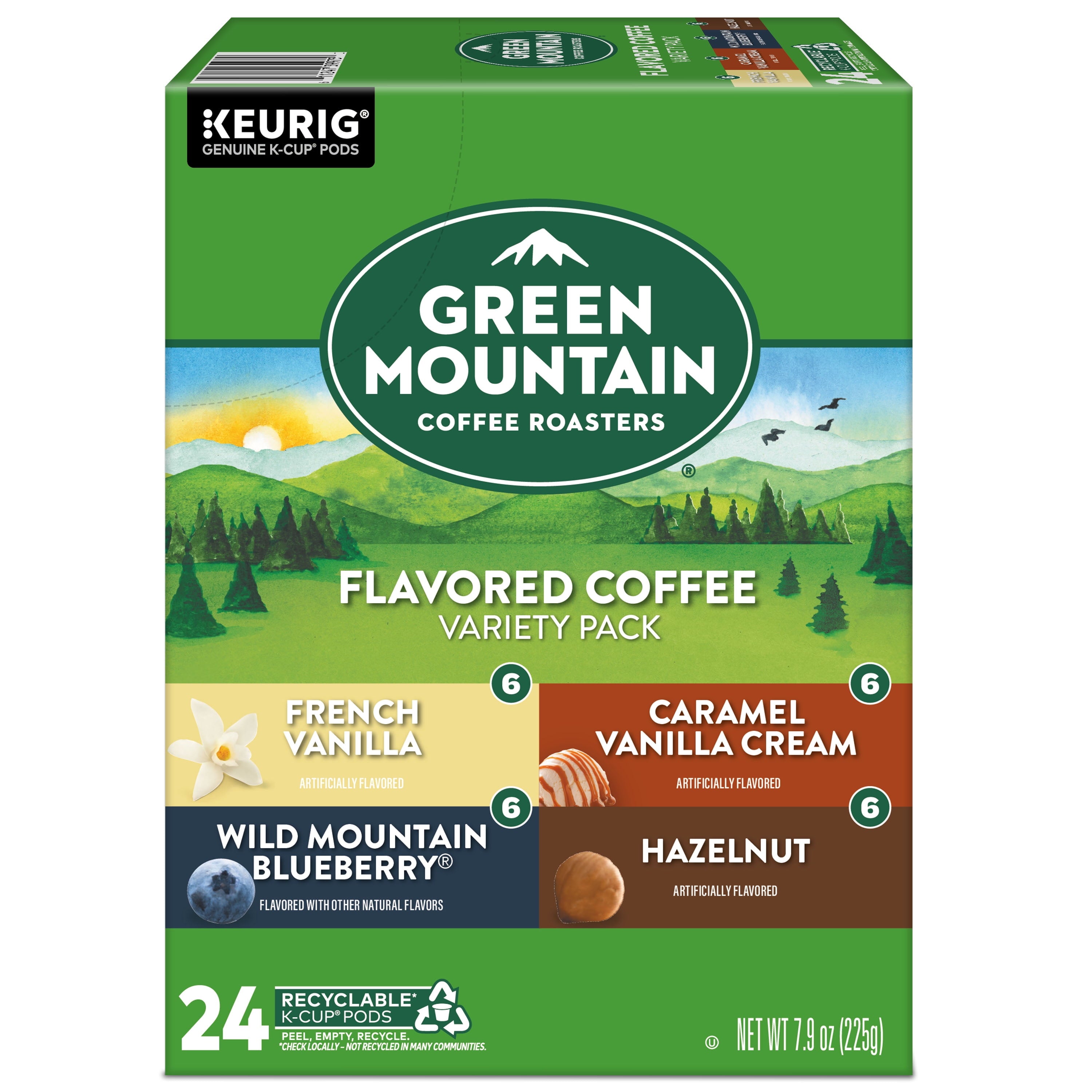 (4 pack) Green Mountain Coffee Roasters, Nantucket Blend Medium Roast K-Cup Coffee Pods, 24 Count